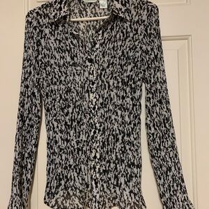 Laura Ashley Pleated Long Sleeve Blouse